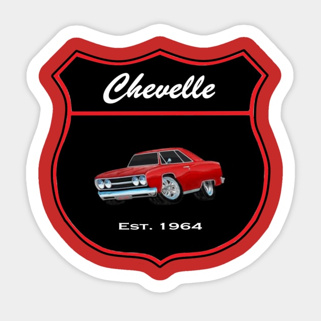 Chevelle road sign Sticker by KJKlassiks